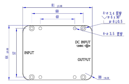 The mechanical Drawing of APD20